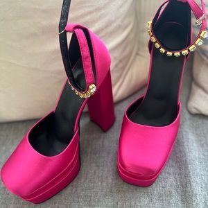 Pink platform heels